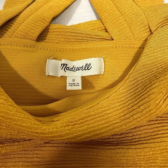 Madewell Texture & Thread Tiered Gold Yellow Tank Top Size Small‎ - Picture 3 of 6